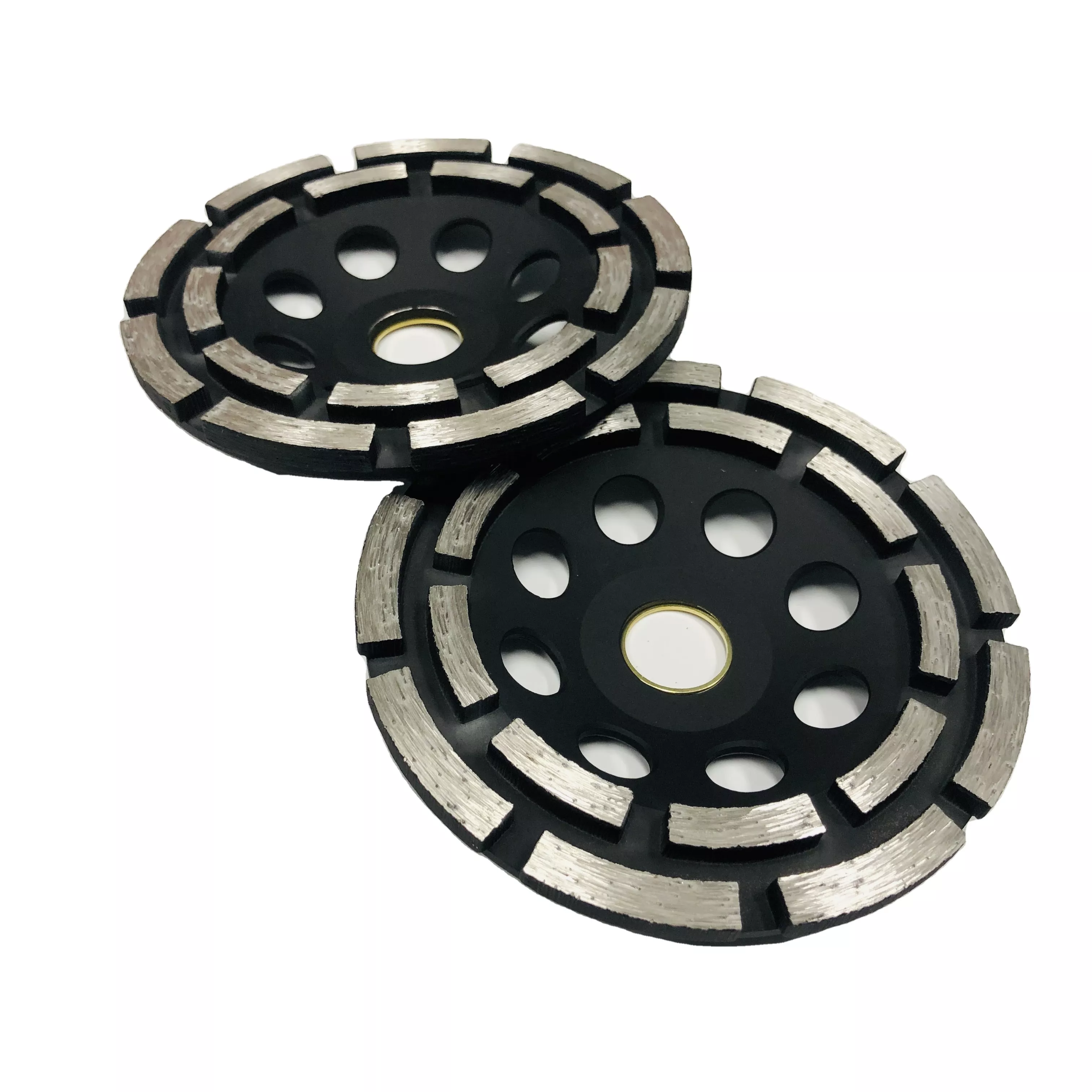 Meule diamantée frittée de 4.5 pouces, Double rangée pour le meulage du béton, outils abrasifs 1