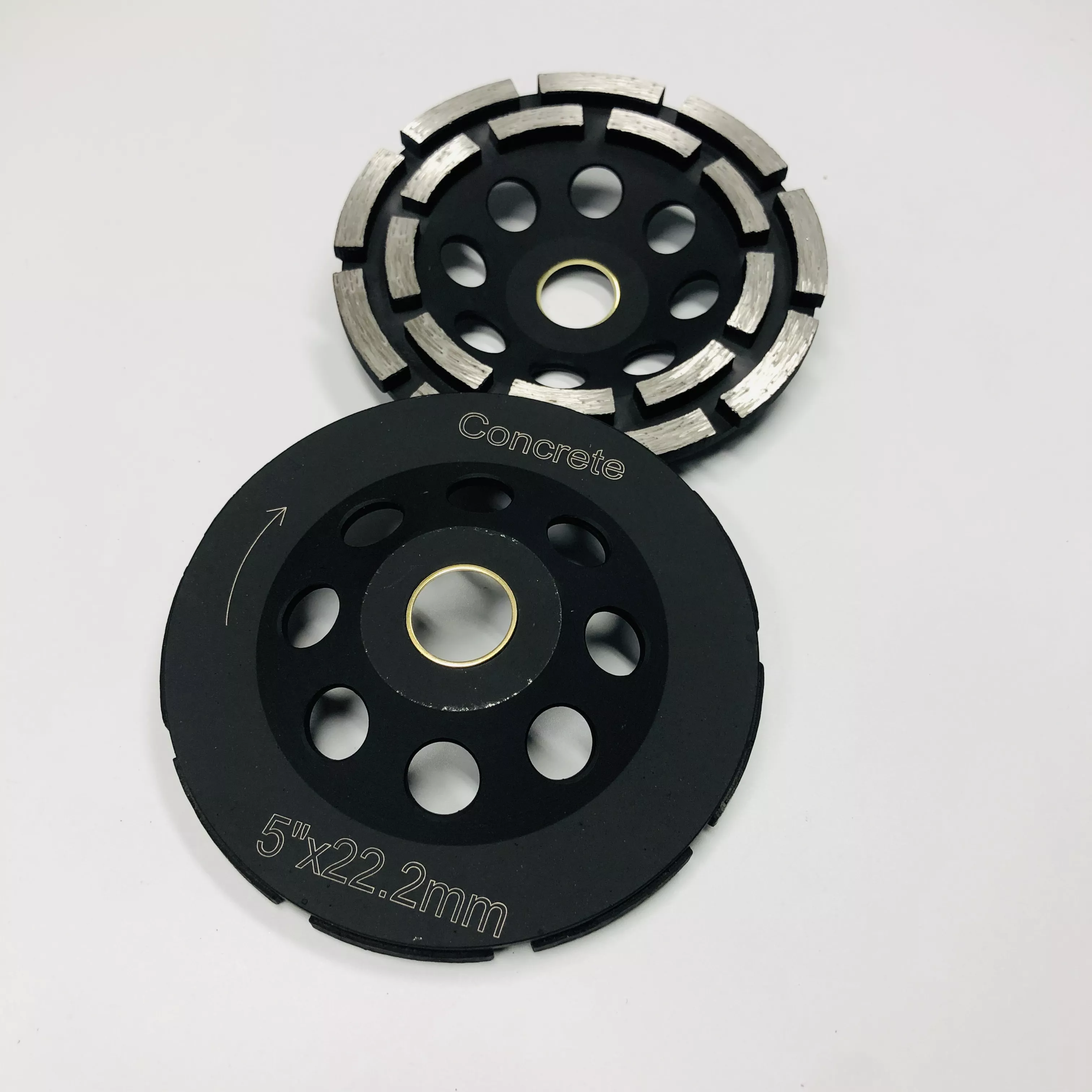 Meule diamantée frittée de 4.5 pouces, Double rangée pour le meulage du béton, outils abrasifs 3