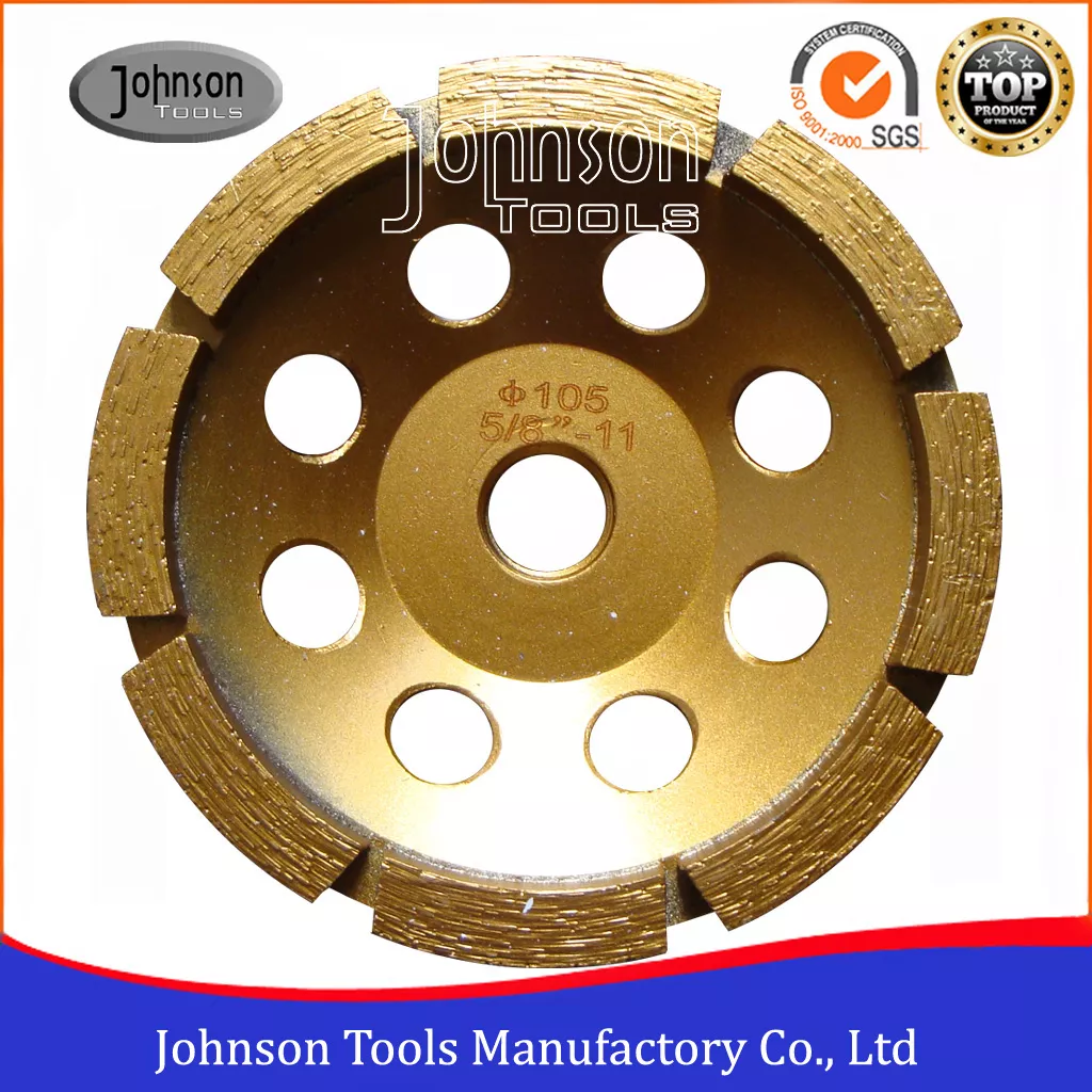 Mola a tazza diamantata a fila singola da 105 mm Johnson Tools per pietra 1