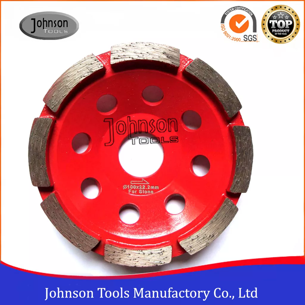 Mola a tazza diamantata a fila singola da 105 mm Johnson Tools per pietra 4