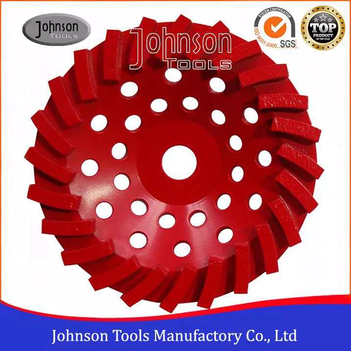 Mola a tazza diamantata a spirale Johnson Tools da 180 mm Mola a tazza per pietra e cemento 1