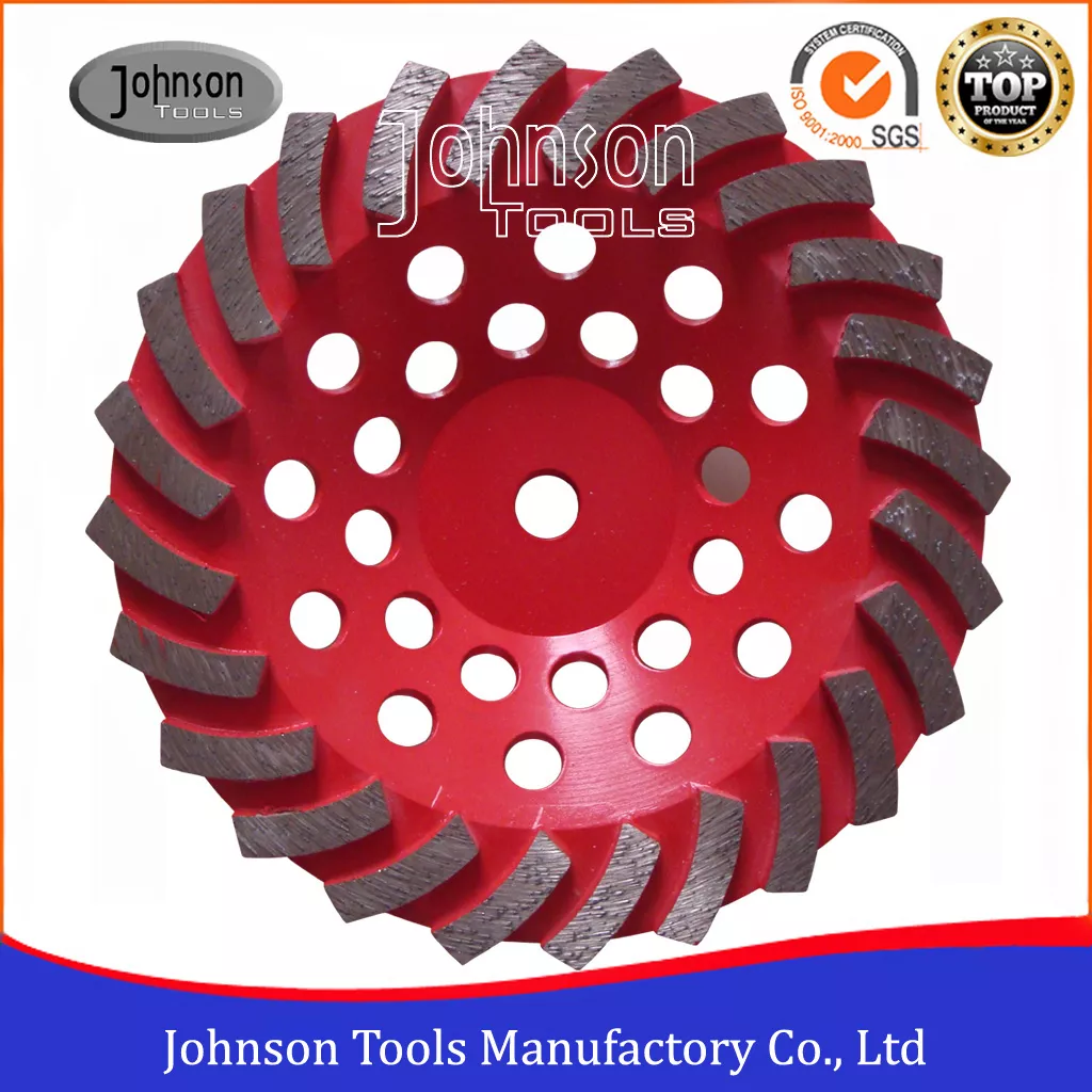 Mola a tazza diamantata a spirale Johnson Tools da 180 mm Mola a tazza per pietra e cemento 4