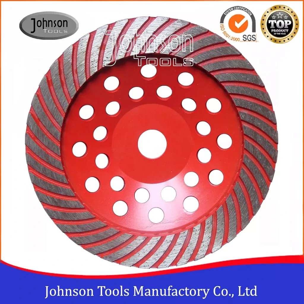 Johnson Tools OD180mm Turbo Diamond Cup Wheels para moer tipos de pedra, granito duro e tijolo duro 1