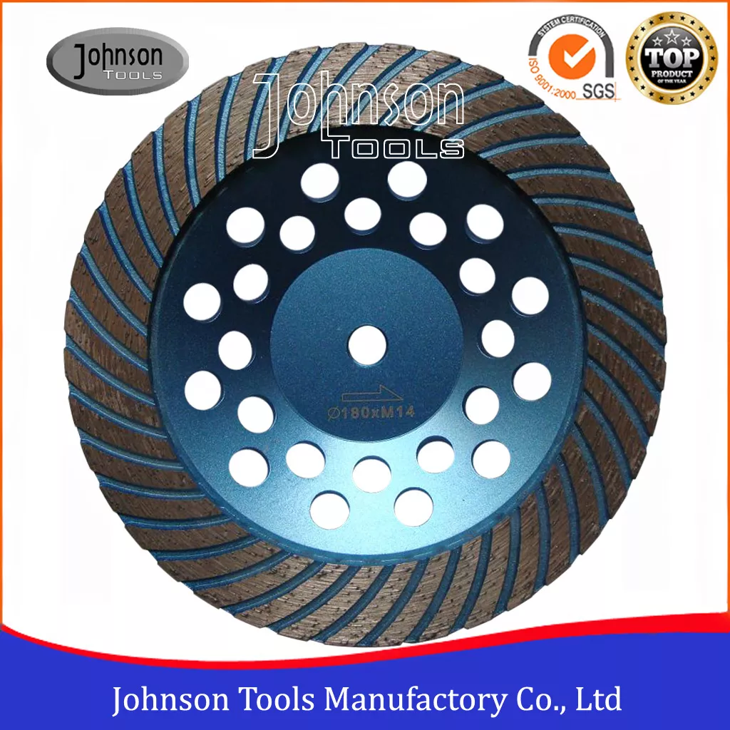Johnson Tools OD180mm Turbo Diamond Cup Wheels para moler tipos de piedra, granito duro y ladrillo duro 4