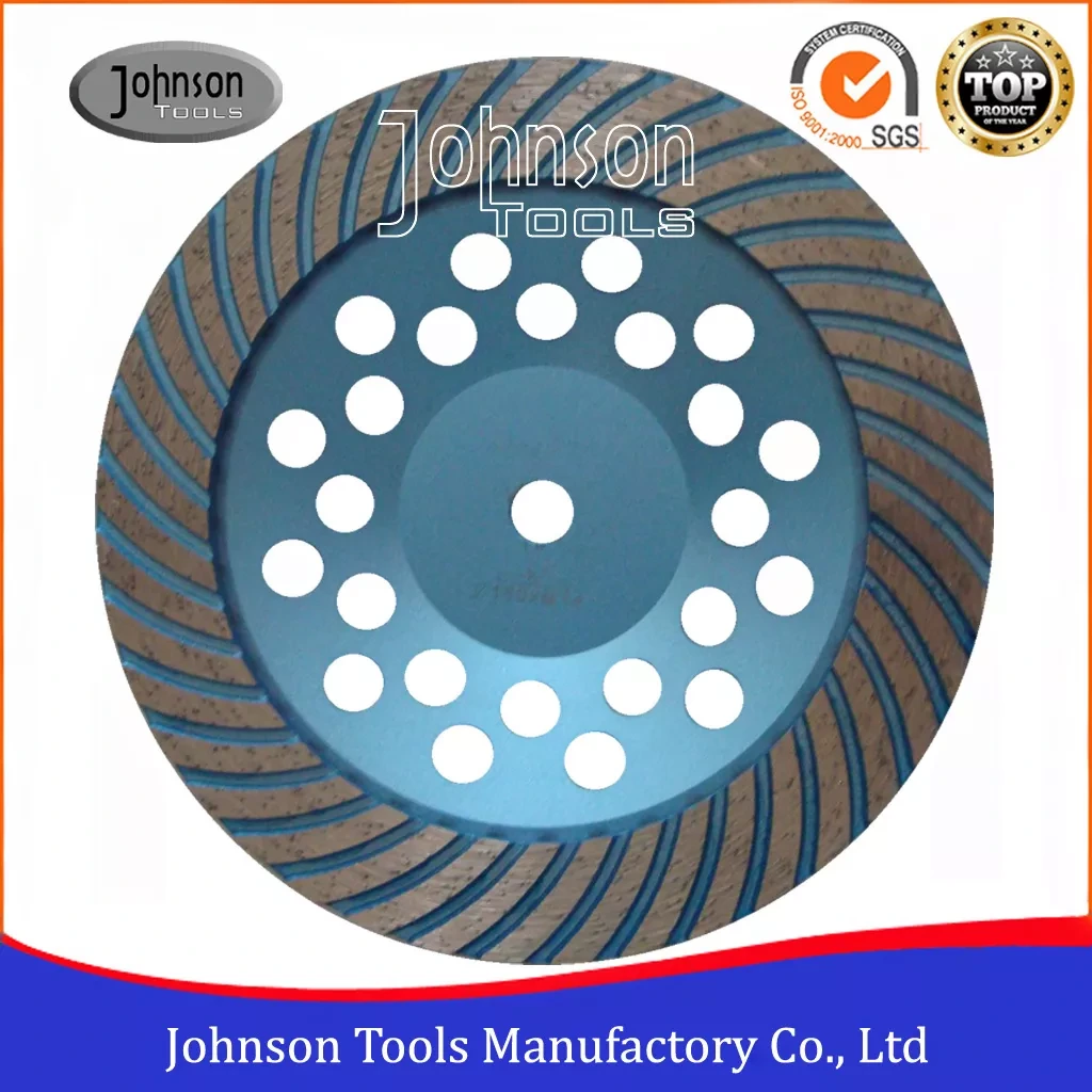 Johnson Tools OD180mm Turbo Diamond Cup Wheels para moer tipos de pedra, granito duro e tijolo duro 5
