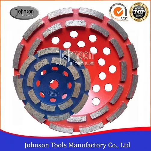 Johnson Tools Rueda de copa de diamante de doble hilera para amoladora angular para granito, piedra, mármol, mampostería y hormigón 1