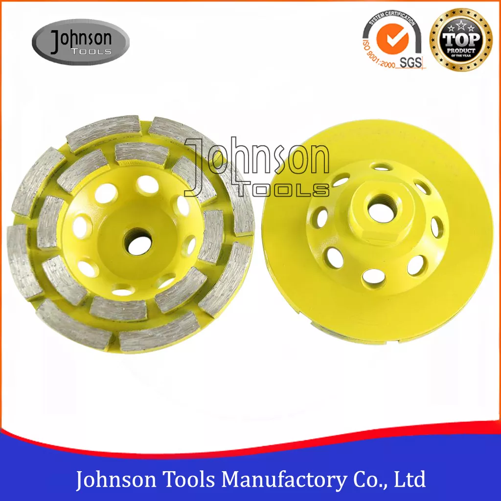 Johnson Tools Granit, Taş, Mermer, Duvarcılık, Beton İçin Açılı Taşlama İçin Çift Sıralı Elmas Çanak Taşı 5