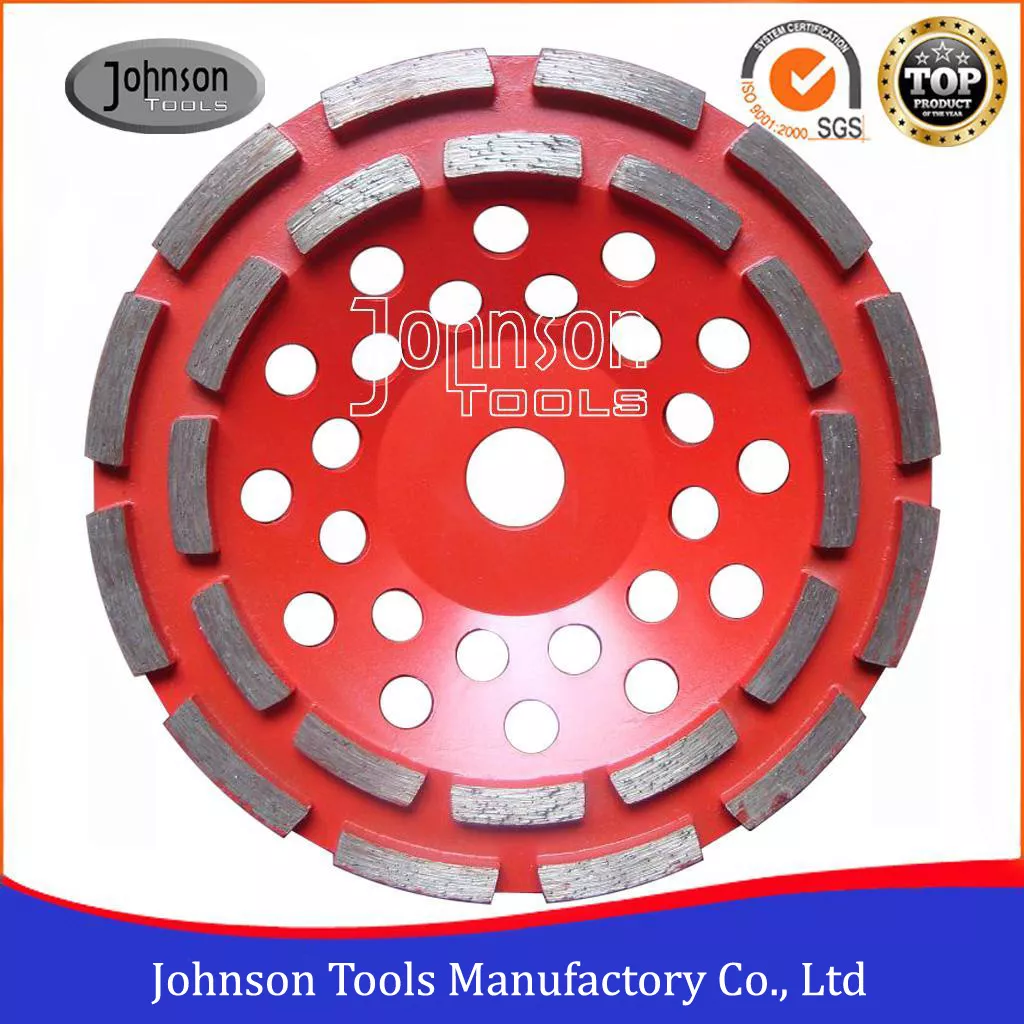 Johnson Tools Granit, Taş, Mermer, Duvarcılık, Beton İçin Açılı Taşlama İçin Çift Sıralı Elmas Çanak Taşı 6