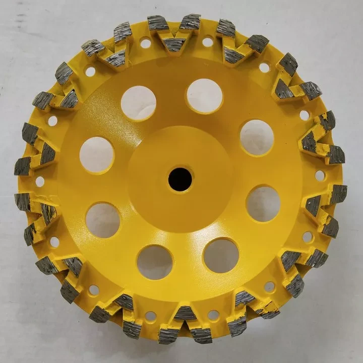 Johnson Tools 7 180mm V Bentuk Berlian Berputar Bersegmen Kimpalan Cawan Pelelas Roda Pengisar Untuk Konkrit 1