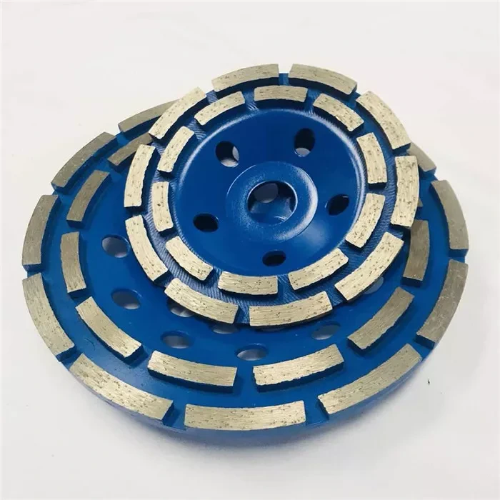 Roda dobro segmentada turbo do copo de moedura do diamante concreto da fileira de 125mm 1