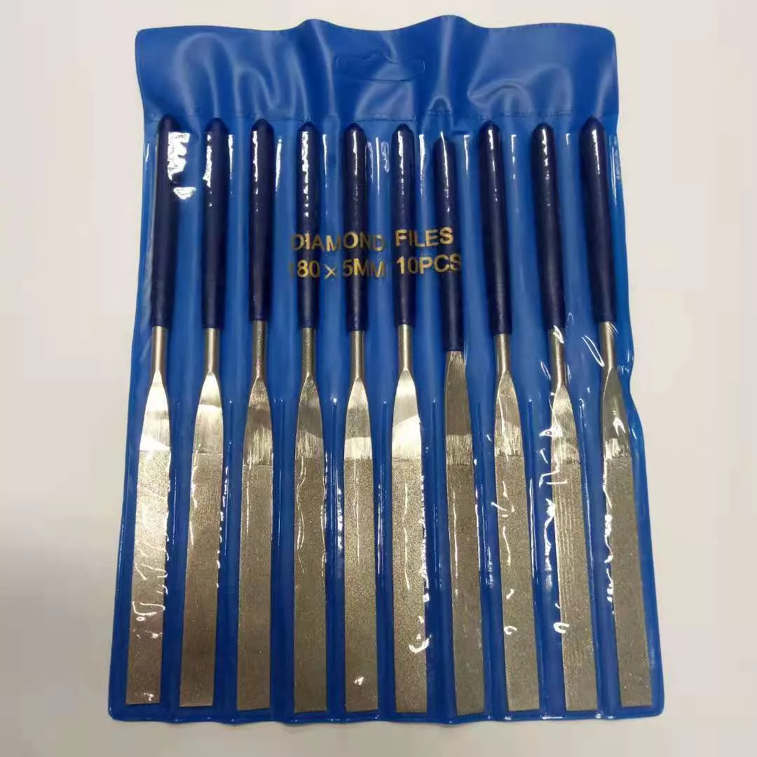 Metallschleifwerkzeuge, galvanisiertes Schärfen, flache Diamant-Nadelfeilen für Holz, Stein, Stahl 3