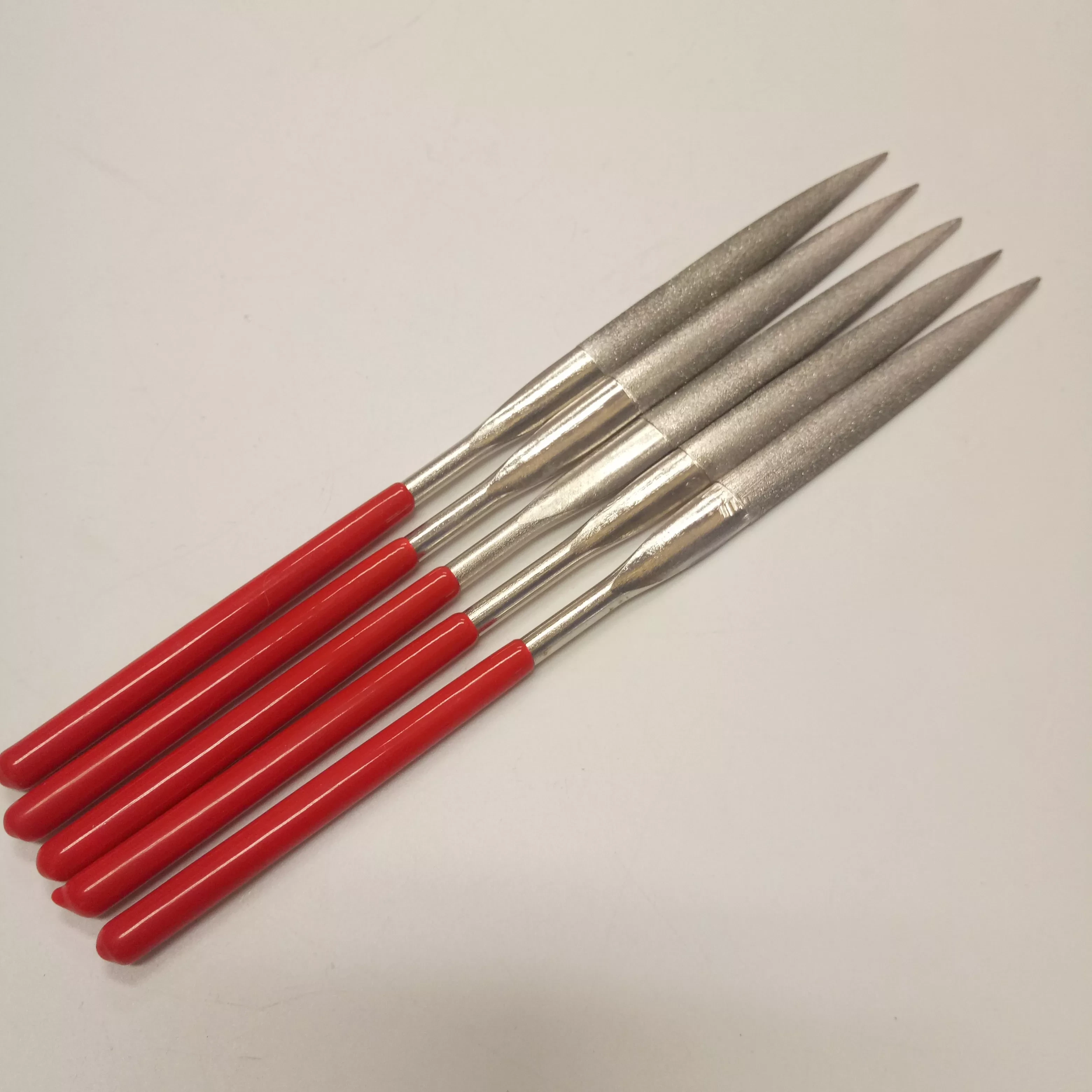Ferramentas de lima manual de diamante Johnson Tools 140 mm galvanizado diamante meio redondo arquivo de agulha para trabalho em madeira e metal 1