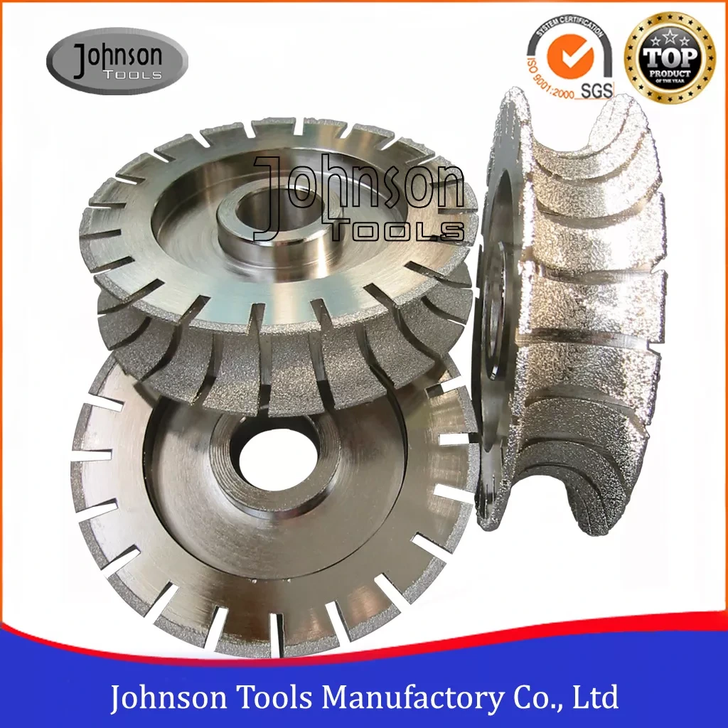 Johnson Tools vakuumgelötete Diamant-Räder mit vollem Bullnose-Diamantprofil 1