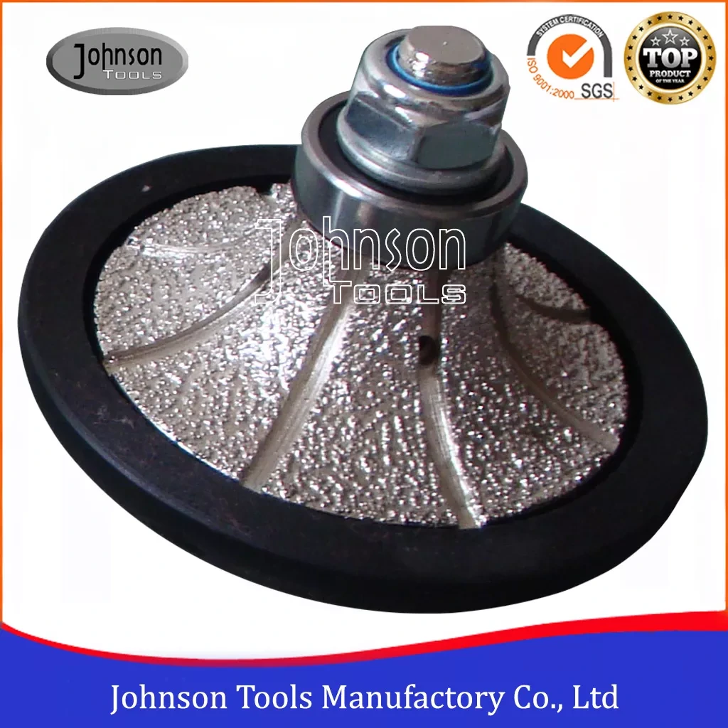 Johnson Tools Half Bullnose Diamond Grinding Wheels for Granite and Marble Edging 1