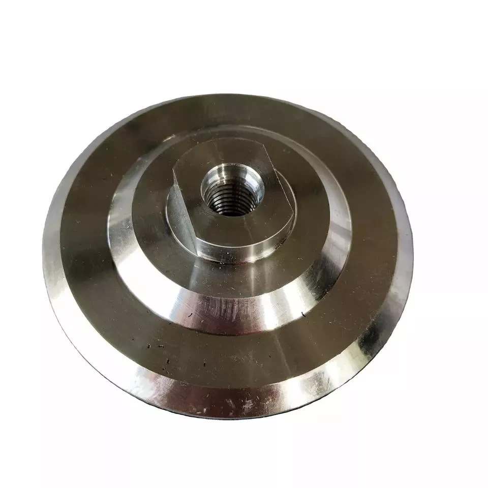 100 mm M14-Gewinde, Kunstharz-Pad, Aluminium-Unterlage 1
