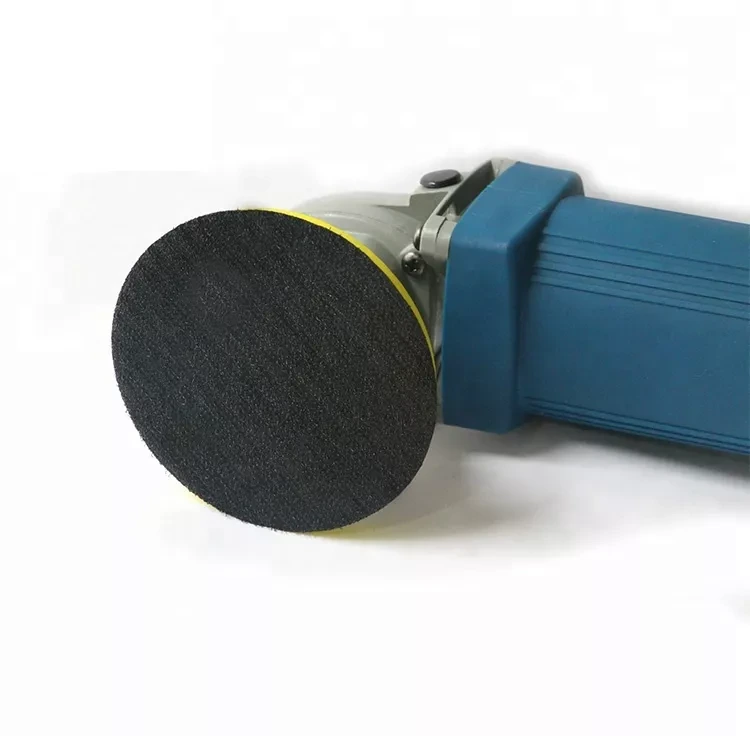 Tampon de support de polissage à crochet et boucle en plastique de 4 pouces de haute qualité, utilisé avec des tampons de polissage en papier de verre 4