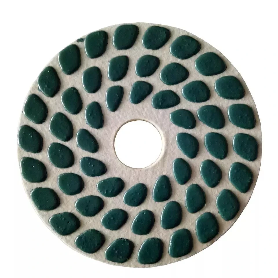 La mano del diamante 11inch equipa el cojín para pulir de lana flexible consolidado resina para la piedra de mármol de piedra 1