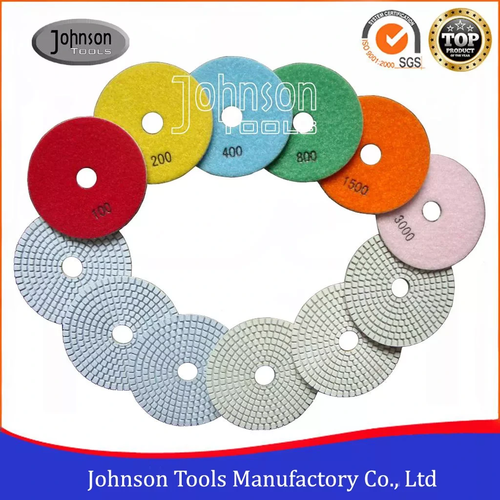 100 mm weiße Marmor-Diamant-Polierpads 1