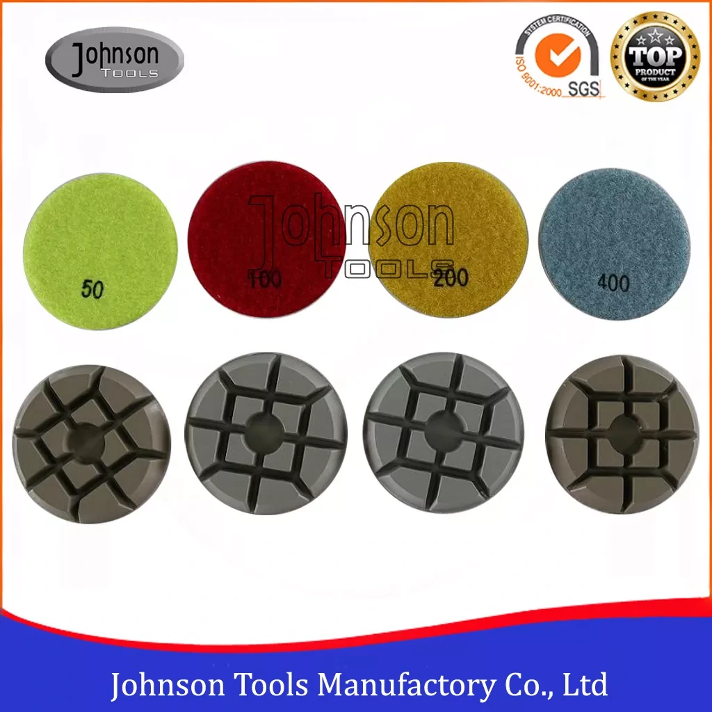 Johnson Tools 75-100mm Diamond Concrete Polishing Pads Polishing the Coarse Surface of Concrete 1