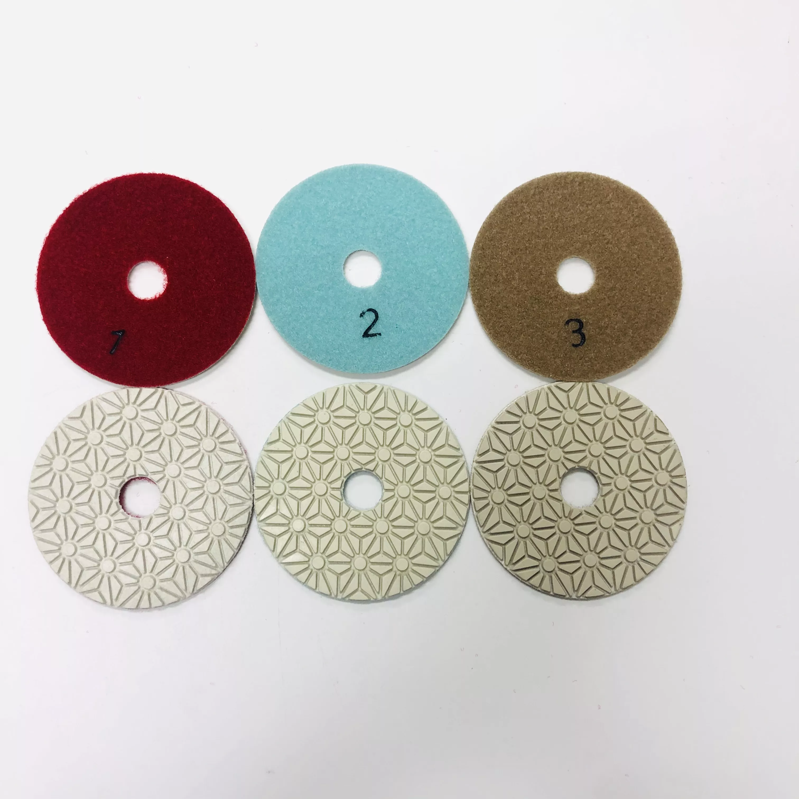 Utensili abrasivi per pietra Tamponi per lucidatura in resina diamantata da 4 pollici per lucidatura a umido marmo granito 2