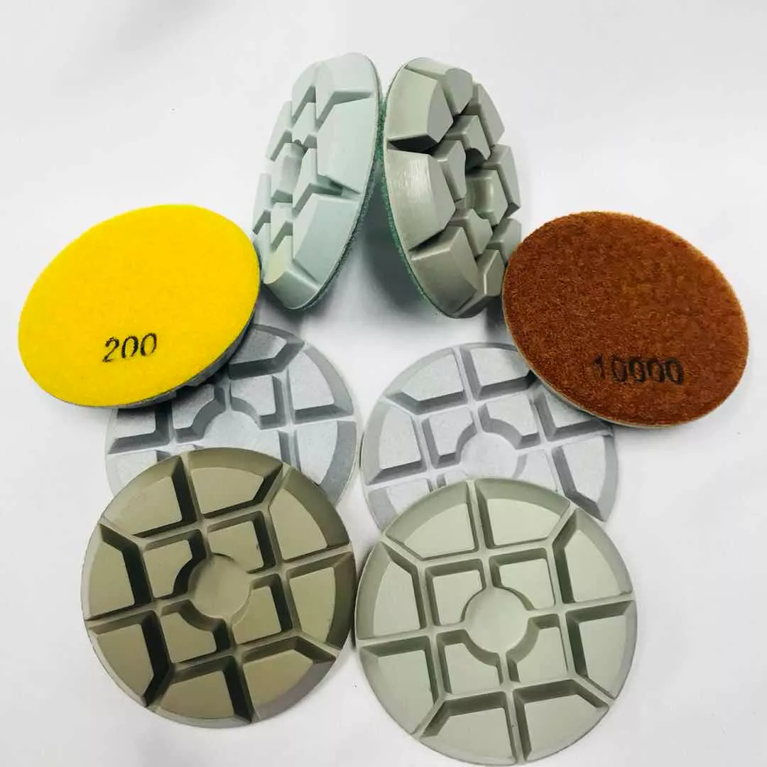 Tamponi per lucidatura a secco con utensili abrasivi diamantati da 3 pollici e 75 mm per pavimenti in cemento con buone prestazioni 3