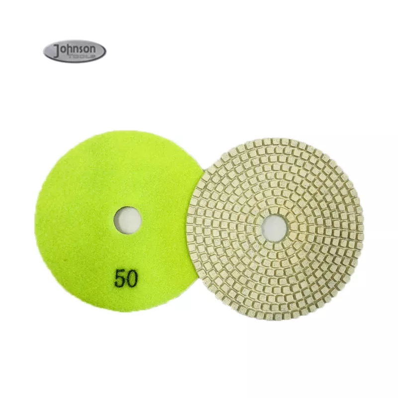 Tampone per lucidatura diamantato in marmo bagnato a 7 passaggi Premium da 5 '' per piastrelle in ceramica di porcellana Tamponi per lucidatura in resina diamantata in pietra di marmo 4