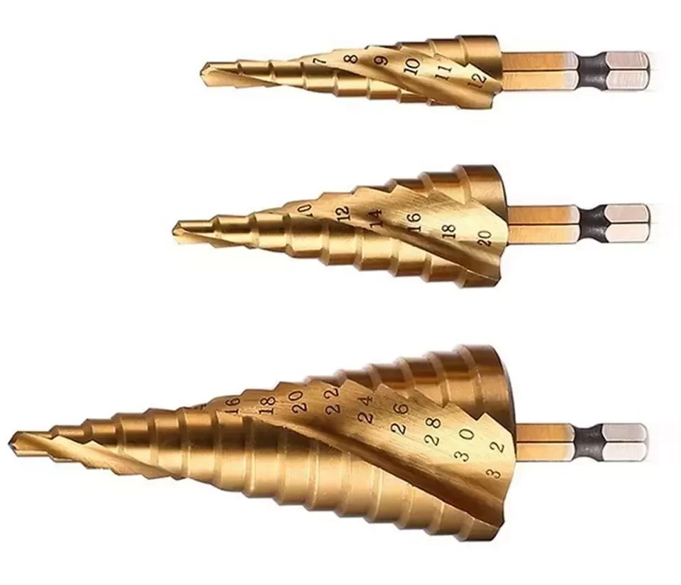 Johnson Tools Jeu de 3 forets HSS Ste avec revêtement en titane pour percer le métal 1