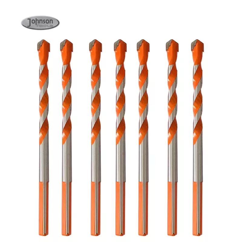 Johnson Tools Fábrica Atacado Ponta Cerâmica Porcelana Telha Broca De Vidro, Brocas Torcidas Para Furadeira Elétrica 3