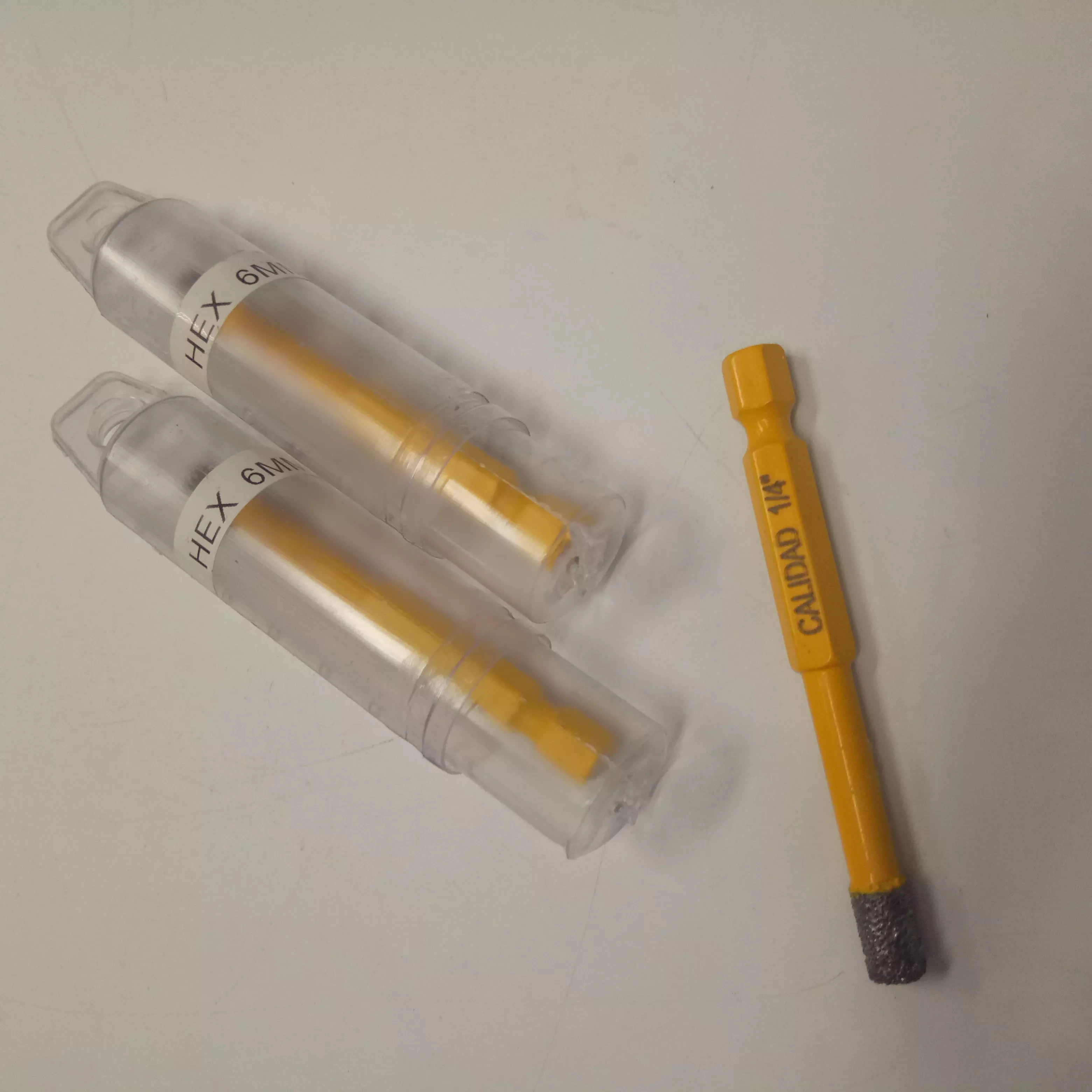Dry Vacuum Brazed Diamond Drill Bits 2pcs 1/4 with Quick Change Hex Shank for Granite Porcelain Tile Ceramic Marble 1