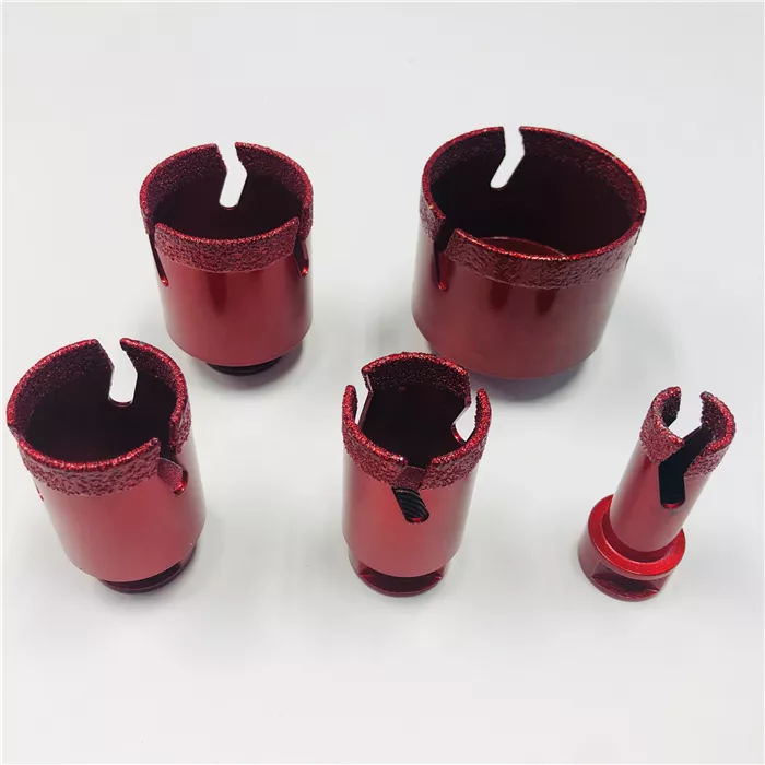 5 pièces boîte en aluminium M14 brasé sous vide diamant noyau foret ensemble outils M14 1