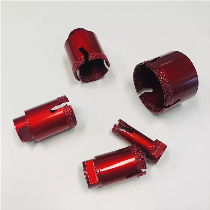 5 pièces boîte en aluminium M14 brasé sous vide diamant noyau foret ensemble outils M14 2