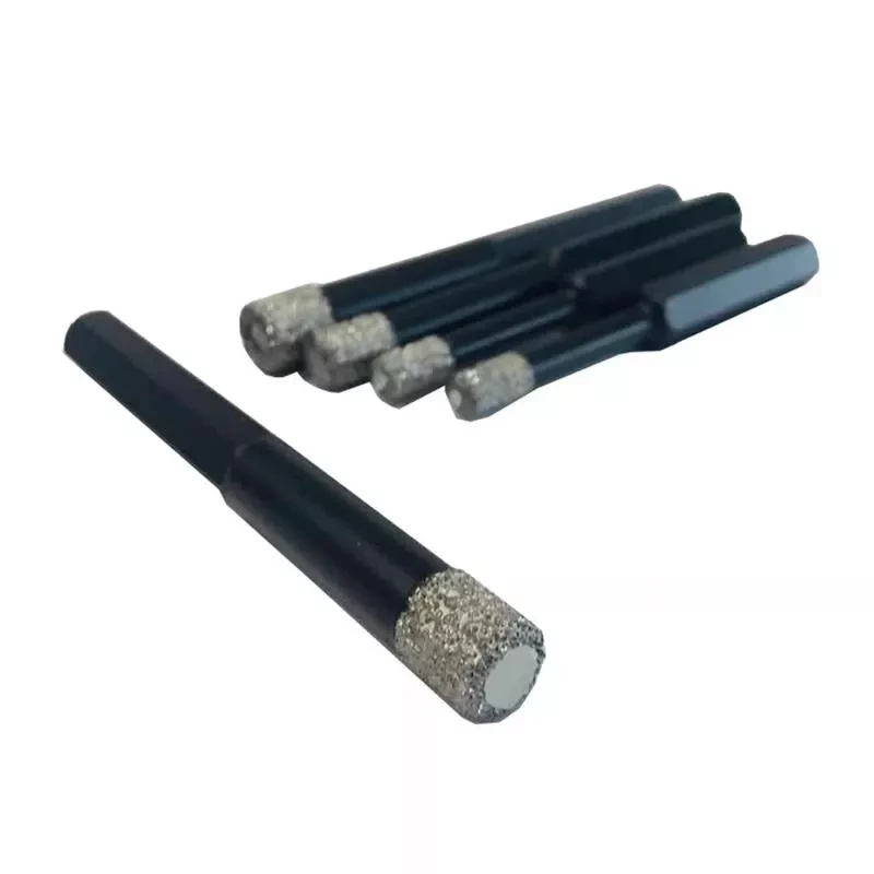 Johnson Tools Vacuum Brazed 5-12mm Dry Hex Shank Diamond Brazed Core Drill Bit Sets For Porcelain Tile 5