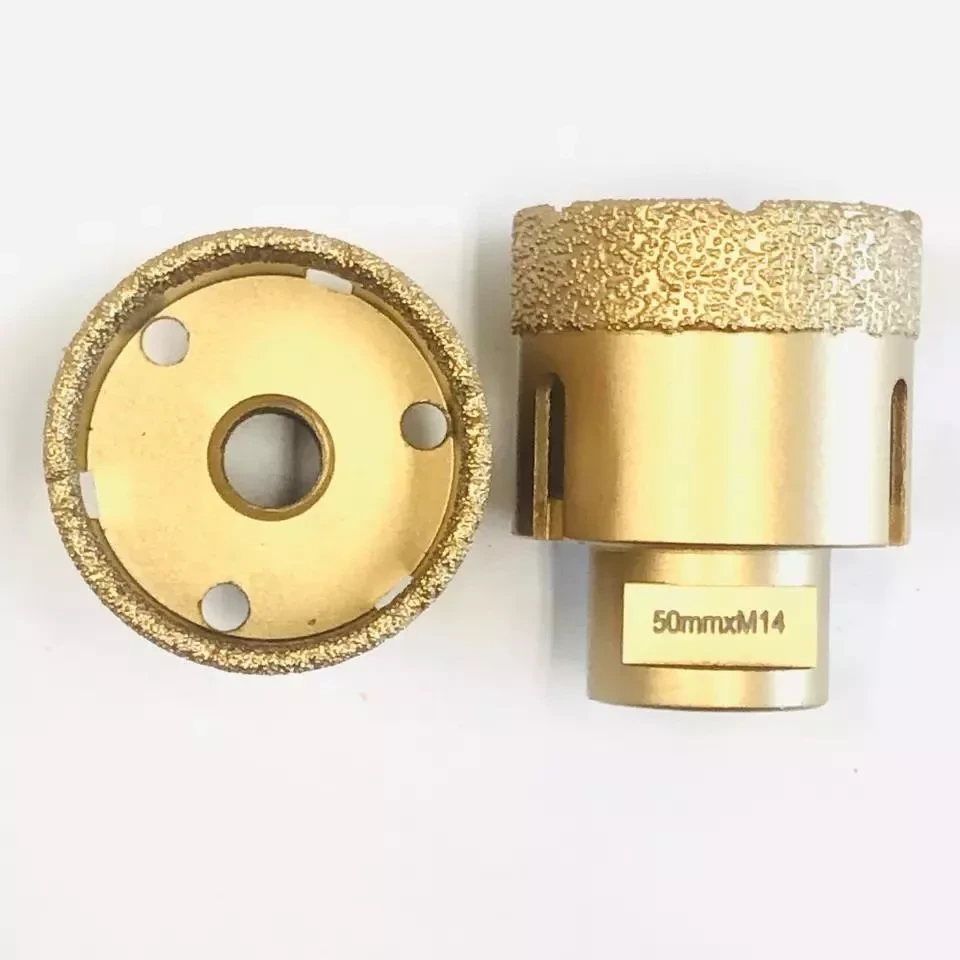 OD50mm M14 Vacuum Brazed Dry Small Diamond Hole Saw Core Drilling Bits Tile Cutter 1