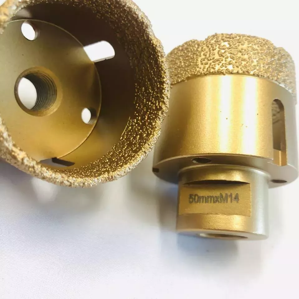OD50mm M14 brasé sous vide sec petit trou de diamant scie carottage forets coupe-carreaux 5