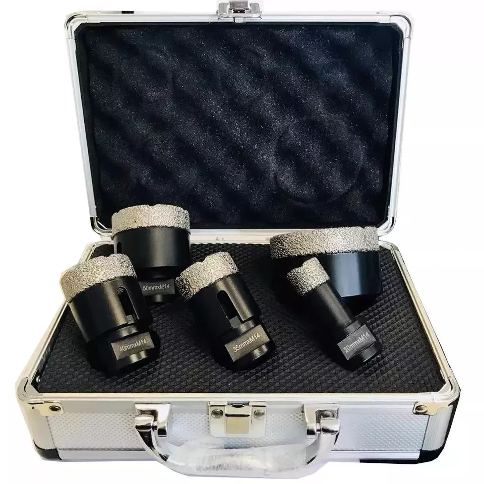Set Başına 5 Adet Elmas 20/35/40/50/68mm Kiremit Mermer Cam Seramik Delik Testere Delme Uçları 1