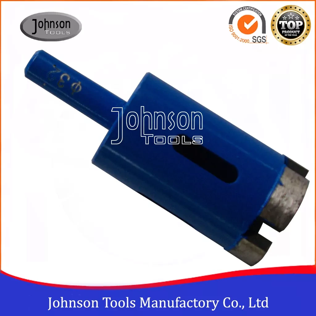 Johnson Tools 32mm Taş için Elmas Karot Uçları, Elmas Karot Matkap, 3/8 Şaftlı 1