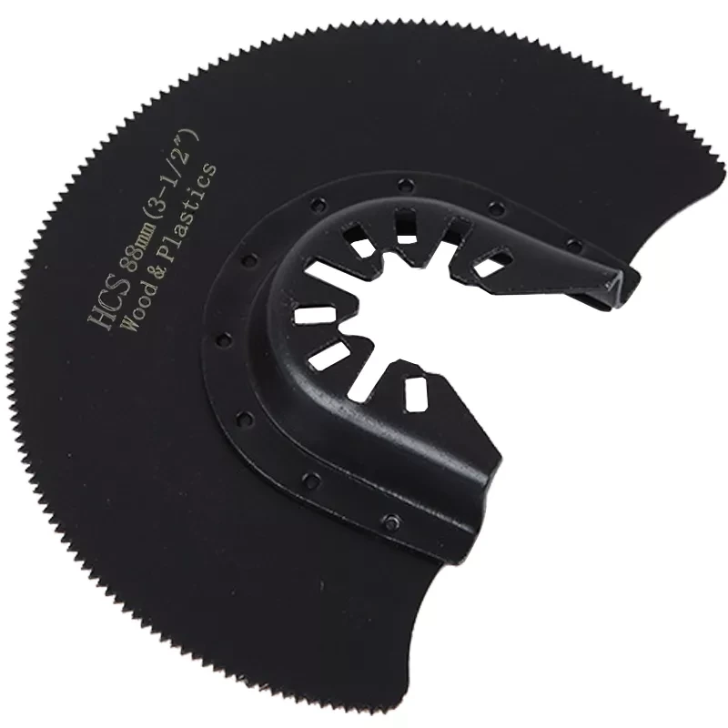 Precision 3-1/2 In 88mm HCS Half Moon Oscillating Multi Tool Saw Blade for Wood Plastic 1