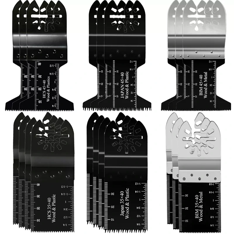 20 adet/takım Salınımlı Aletler Muti Ahşap, plastik, metal için Testere Bıçakları 6