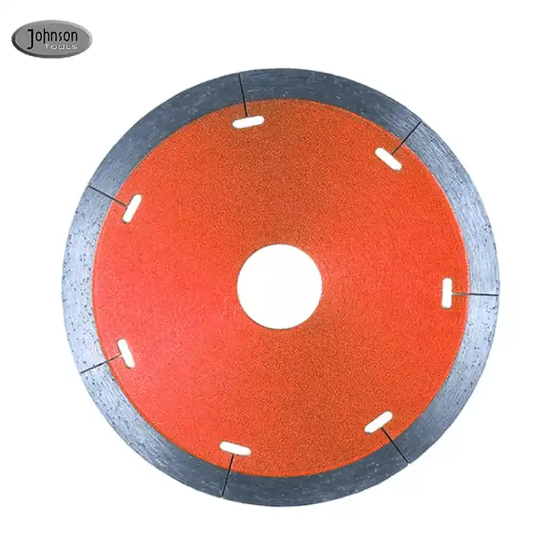 Johnson Tools Lames de scie diamantées à usage humide de 4 po pour carreaux de céramique, porcelaine, granit et pierre 1
