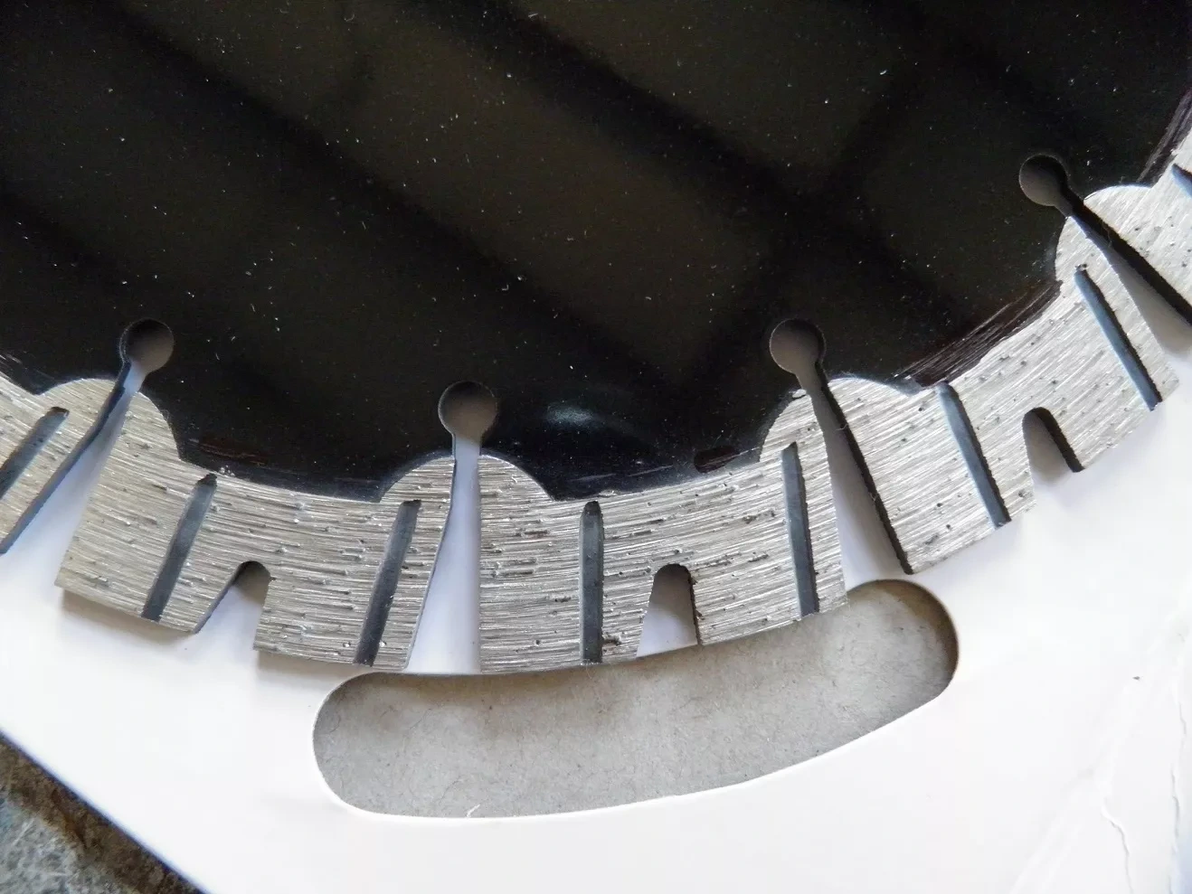Lâmina de serra turbo segmentada sinterizada de 230 mm para corte de granito preto 2