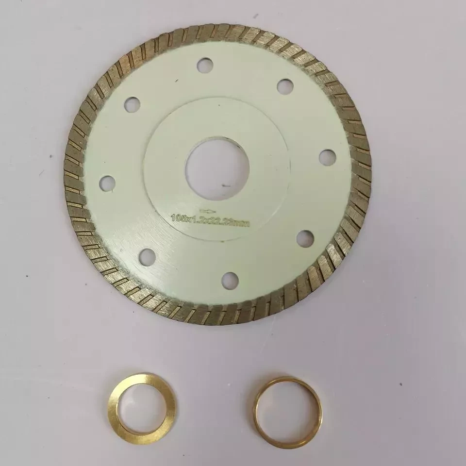 Lama per sega diamantata da 4 pollici Lama per piastrelle in gres porcellanato turbo continuo super sottile per il taglio di piastrelle in gres porcellanato 3