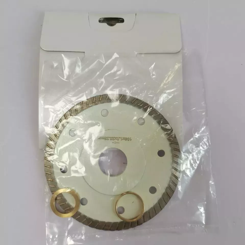 Lama per sega diamantata da 4 pollici Lama per piastrelle in gres porcellanato turbo continuo super sottile per il taglio di piastrelle in gres porcellanato 5
