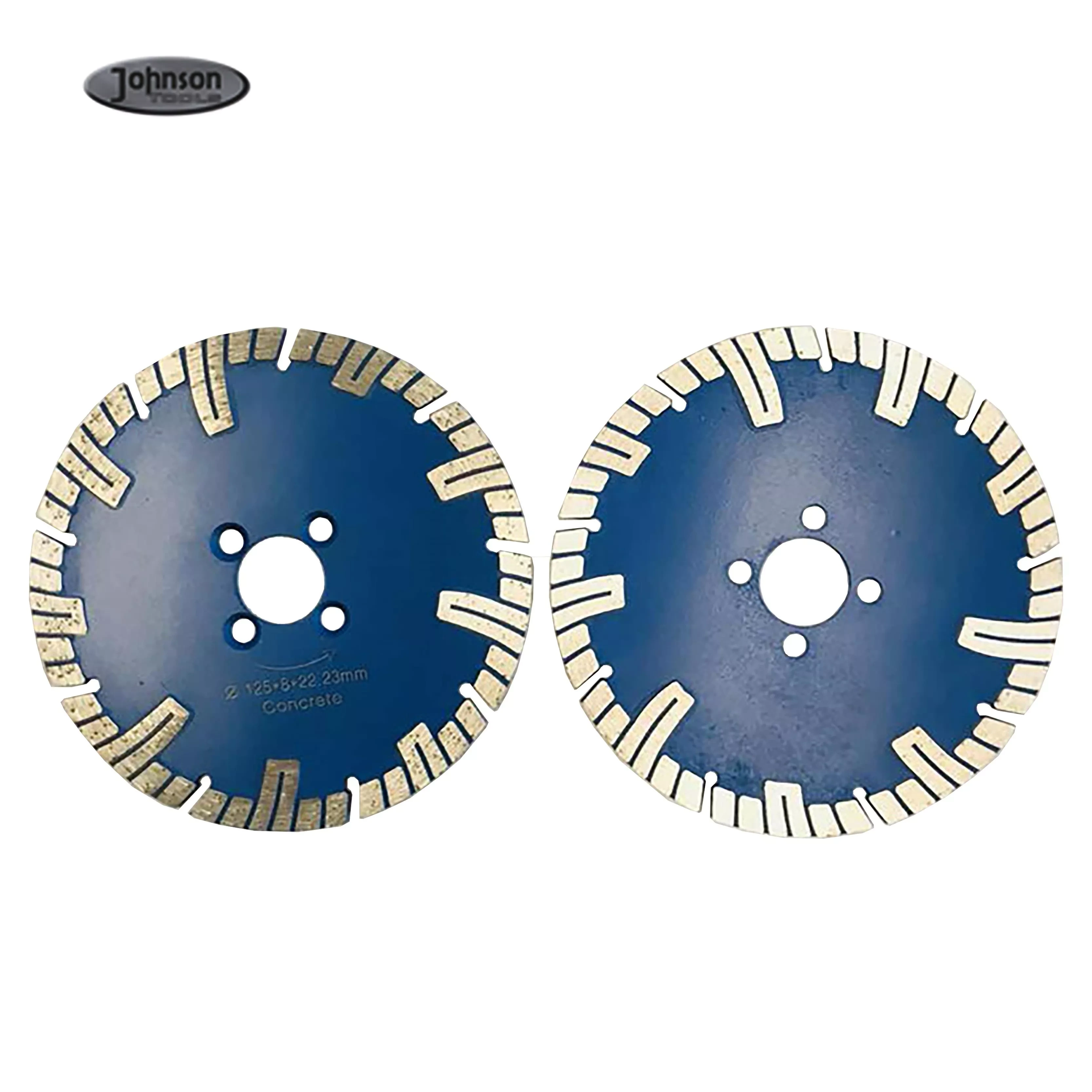 Johnson Tools Personalizado Atacado 125mm Lâmina de serra de diamante Turbo Rim Cutter Lâmina de serra de corte de granito para concreto e mármore 1