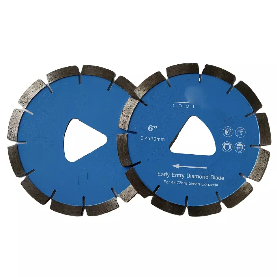 Lame per sega diamantate ad ingresso anticipato di colore blu da 6 150 mm all'ingrosso per il taglio di cemento verde 1