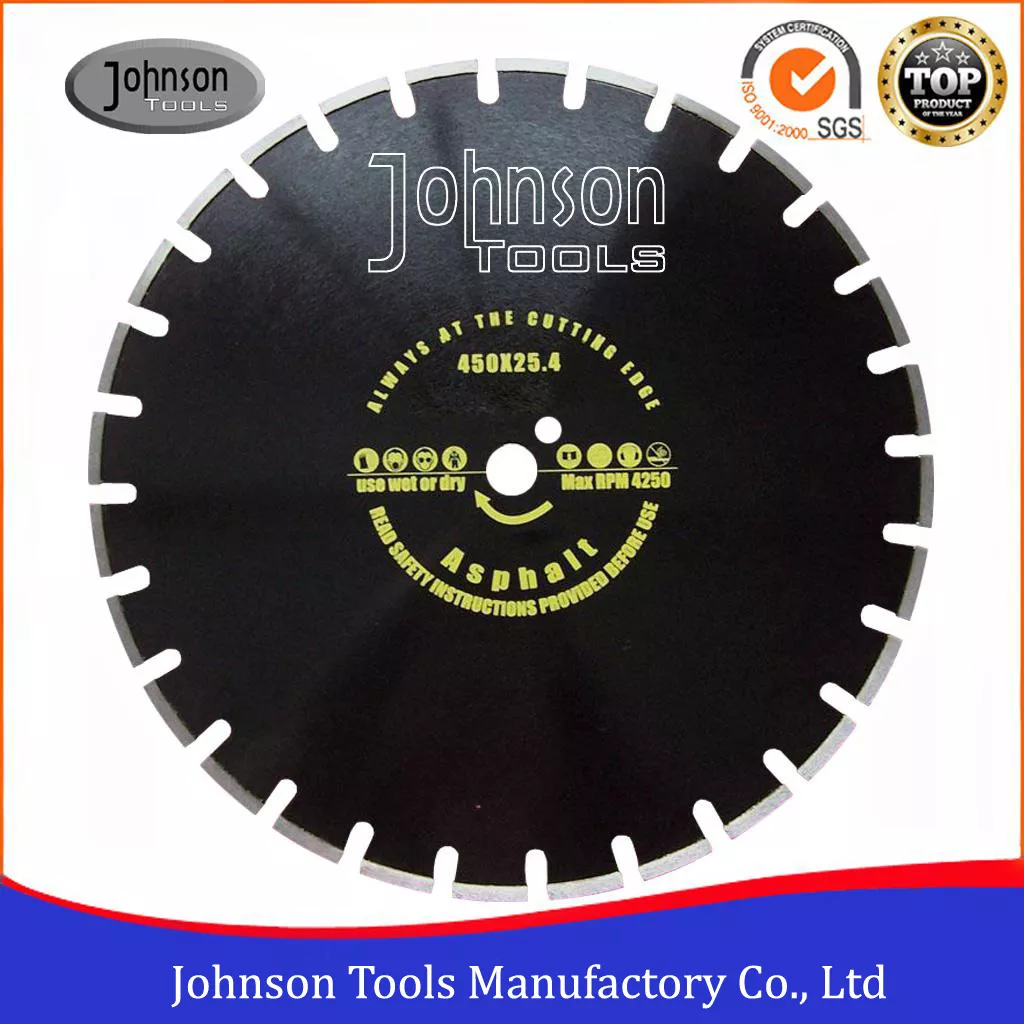 Johnson Tools 450mm Lazer Kaynaklı Elmas Kesme Bıçağı Beton ve Asfalt Yol Kesimi için Parçalı Turbo 1
