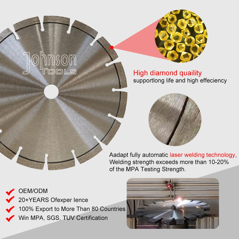 Johnson Tools 12-24 Diamond Segment Saw Blade for Cutting General Purpose 6