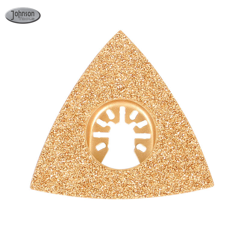 Johnson Tools 78mm Triangle Carbide Grit Cutting Plunge Multi Tool Grout Remover Blade Oscillating Saw Blade 1