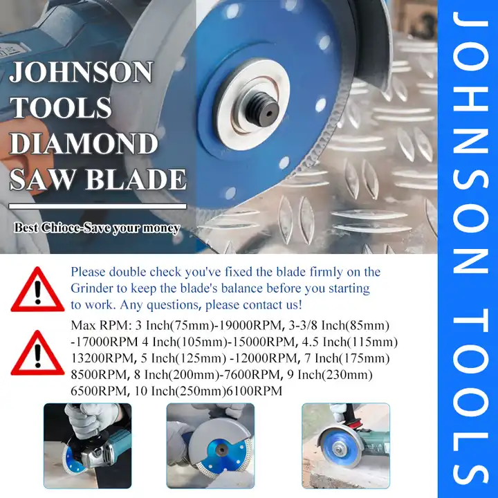 Johnson Tools 75–350 mm X Mesh Turbo Diamant-Trennscheibe für Keramikfliesen, Porzellan 4