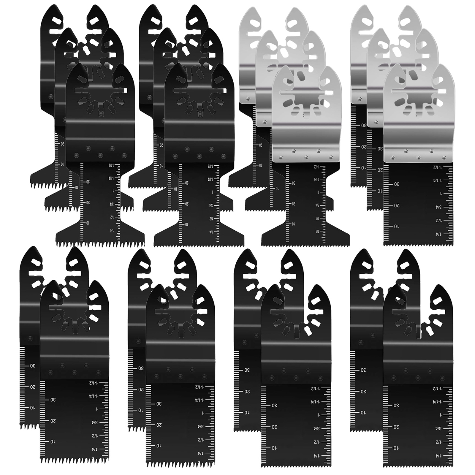 Johnson Tools - Kit de cuchillas multiherramienta oscilantes, 20 piezas, para corte de madera y plástico 1