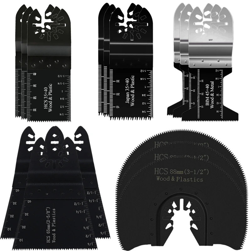 Johnson Tools 15 lame per sega oscillanti per legno e metallo, lame per sega multiuso per intonaco di legno 1
